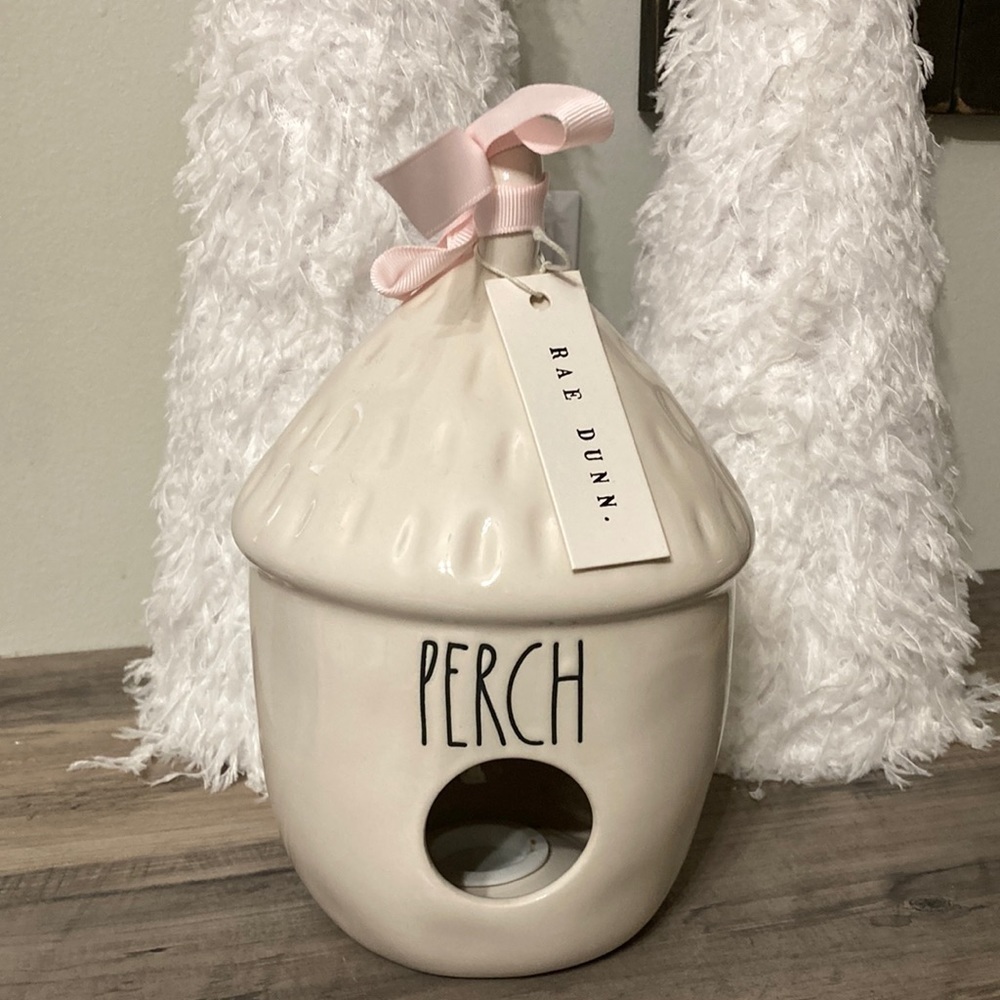 NEW Rae Dunn PERCH CERAMIC BIRDHOUSE